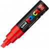 MARQUEUR POINTE LARGE BISEAUTEE - ROUGE - PC8K - POSCA pas cher