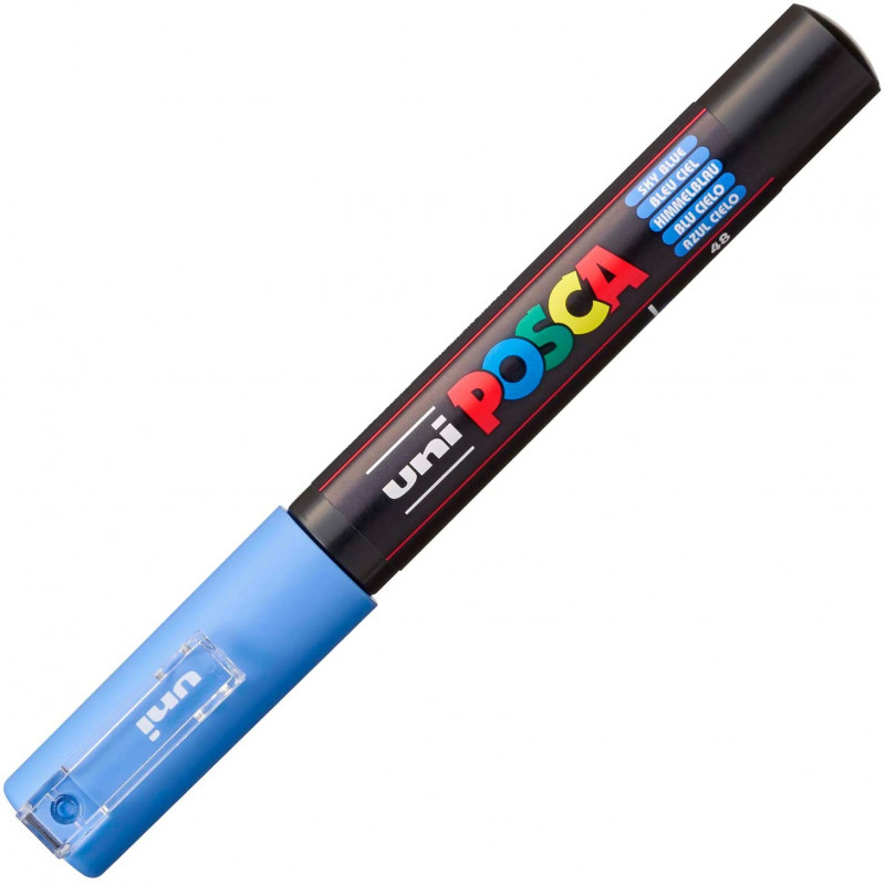 MARQUEUR POINTE EXTRA-FINE - BLEU CIEL - PC1MC - POSCA pas cher