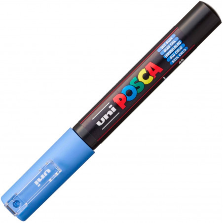 MARQUEUR POINTE EXTRA-FINE - BLEU CIEL - PC1MC - POSCA pas cher