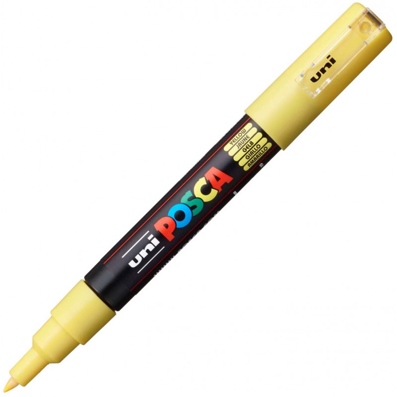 MARQUEUR POINTE EXTRA-FINE - JAUNE - PC1MC - POSCA | à seulement 2,95 €