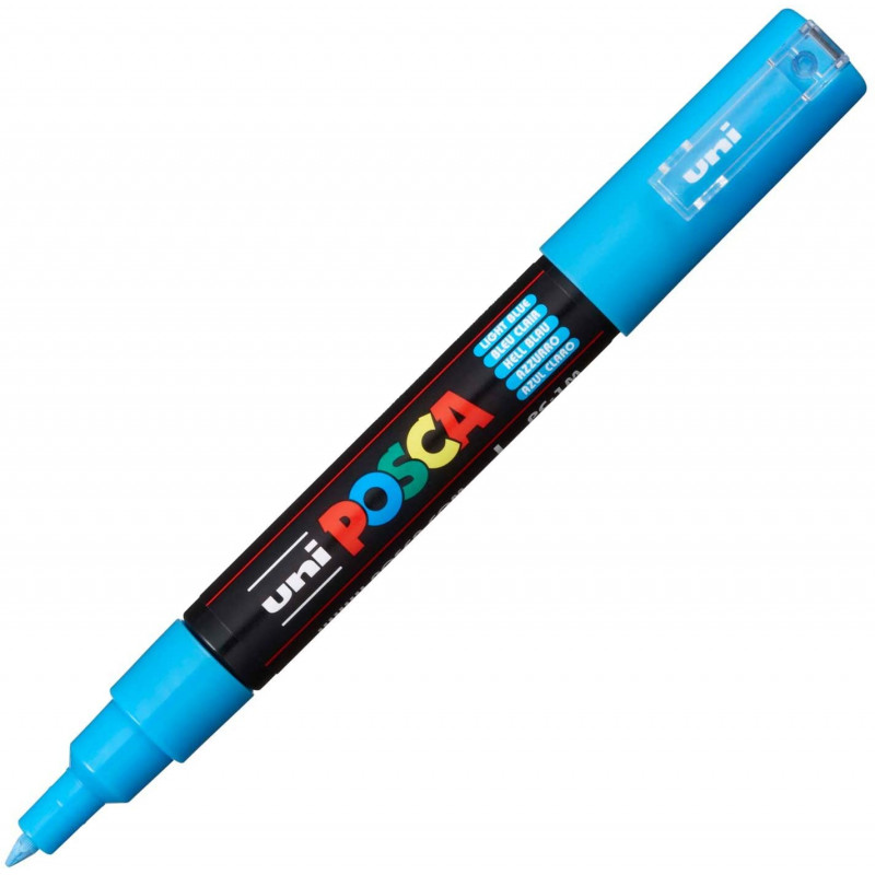 MARQUEUR POINTE EXTRA-FINE - BLEU CLAIR - PC1MC - POSCA | à seulement 2,95 €