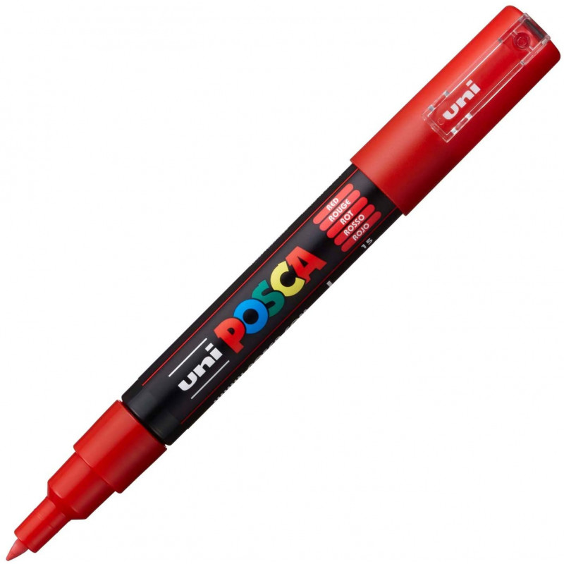 MARQUEUR POINTE EXTRA-FINE - ROUGE - PC1MC - POSCA | à seulement 2,95 €