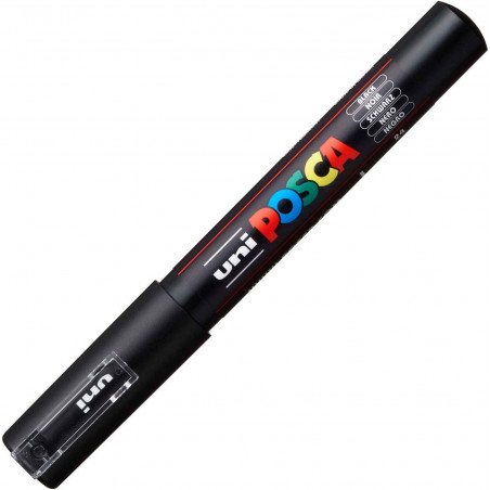 MARQUEUR POINTE EXTRA-FINE - NOIR - PC1MC - POSCA pas cher