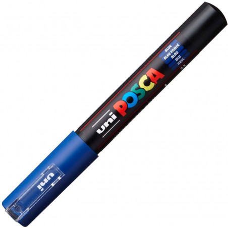 MARQUEUR POINTE EXTRA-FINE - BLEU FONCE - PC1MC - POSCA pas cher