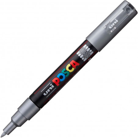 MARQUEUR POINTE EXTRA-FINE - ARGENT - PC1MC - POSCA | à seulement 2,95 €