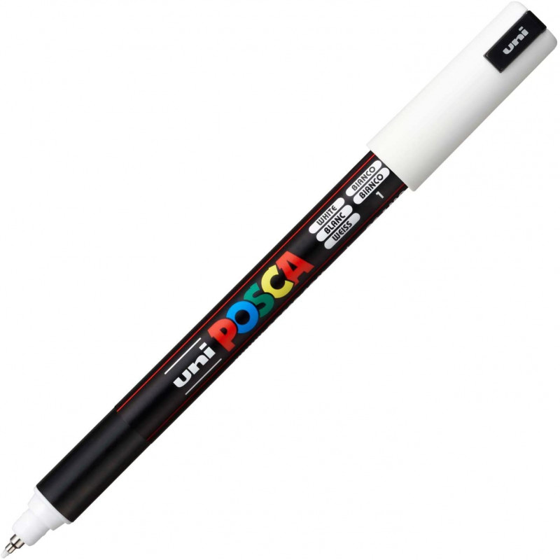 MARQUEUR POINTE EXTRA-FINE - BLANC - PC1MR - POSCA | à seulement 2,95 €