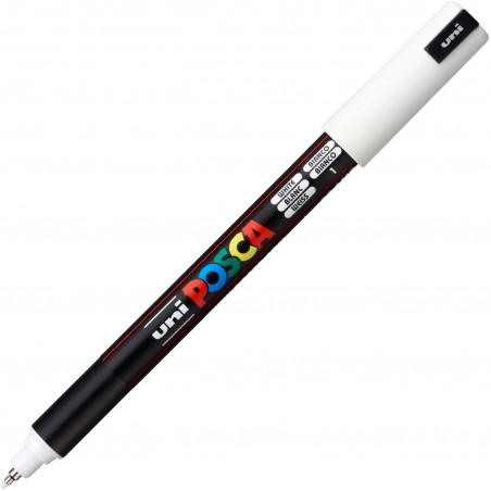 MARQUEUR POINTE EXTRA-FINE - BLANC - PC1MR - POSCA | à seulement 2,95 €