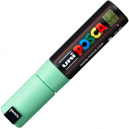 MARQUEUR POINTE LARGE BISEAUTEE - VERT CLAIR - PC8K - POSCA | à seulement 5,5 €