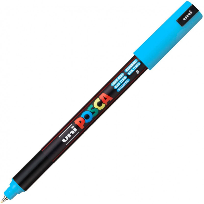 MARQUEUR POINTE EXTRA-FINE - BLEU CLAIR - PC1MR - POSCA | à seulement 2,95 €