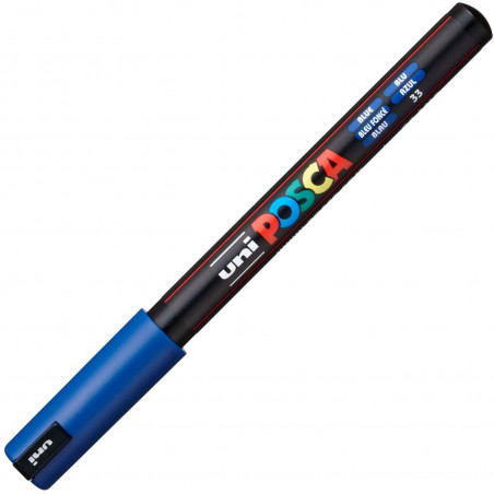 MARQUEUR POINTE EXTRA-FINE - BLEU FONCE - PC1MR - POSCA pas cher