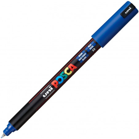 MARQUEUR POINTE EXTRA-FINE - BLEU FONCE - PC1MR - POSCA | à seulement 2,95 €