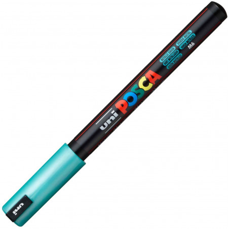 MARQUEUR POINTE EXTRA-FINE - VERT MÉTAL - PC1MR - POSCA pas cher