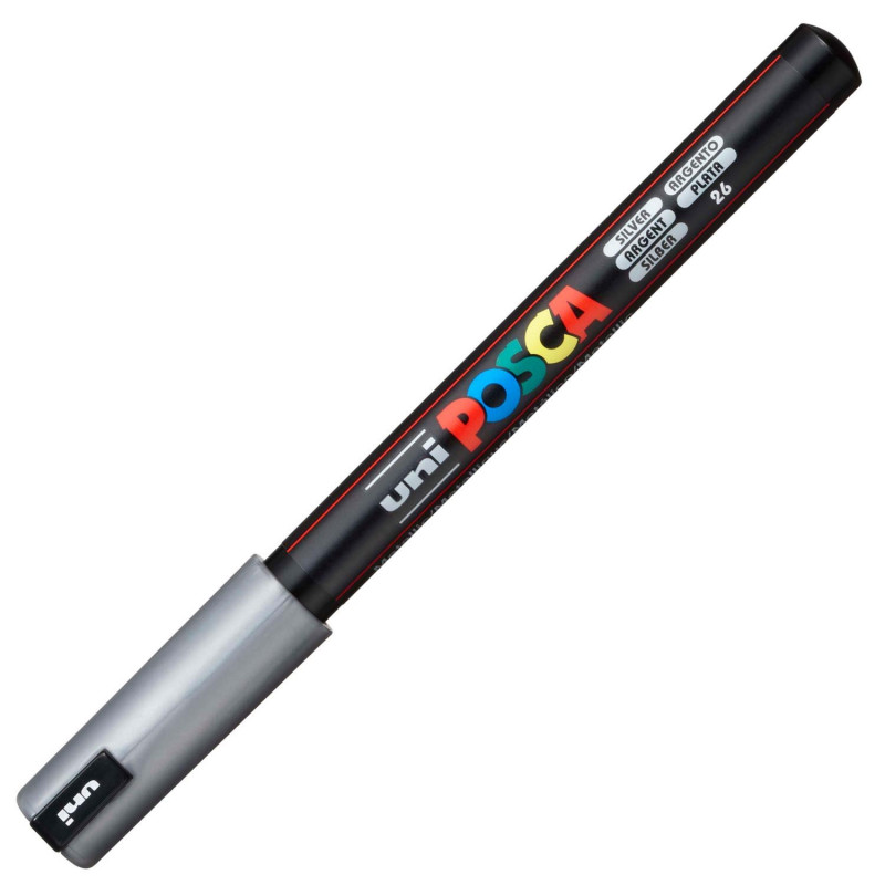 MARQUEUR POINTE EXTRA-FINE - ARGENT - PC1MR - POSCA pas cher