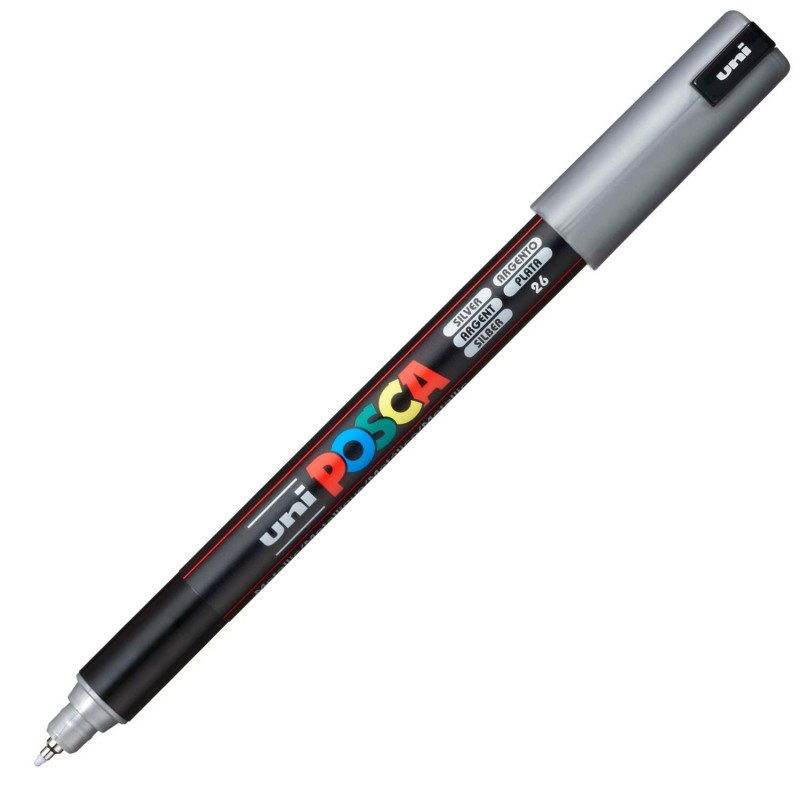 MARQUEUR POINTE EXTRA-FINE - ARGENT - PC1MR - POSCA | à seulement 2,95 €