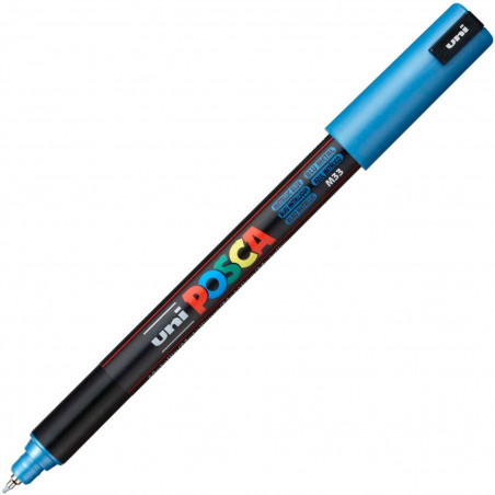 MARQUEUR POINTE EXTRA-FINE - BLEU MÉTAL - PC1MR - POSCA | à seulement 2,95 €