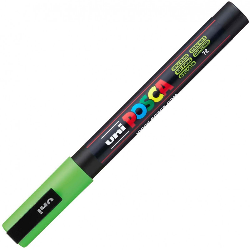 MARQUEUR POINTE FINE - VERT POMME - PC3M - POSCA pas cher