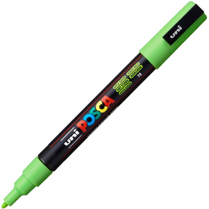 MARQUEUR POINTE FINE - VERT POMME - PC3M - POSCA | à seulement 3,6 €