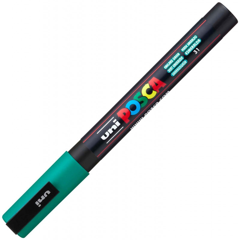 MARQUEUR POINTE FINE - VERT ÉMERAUDE - PC3M - POSCA pas cher
