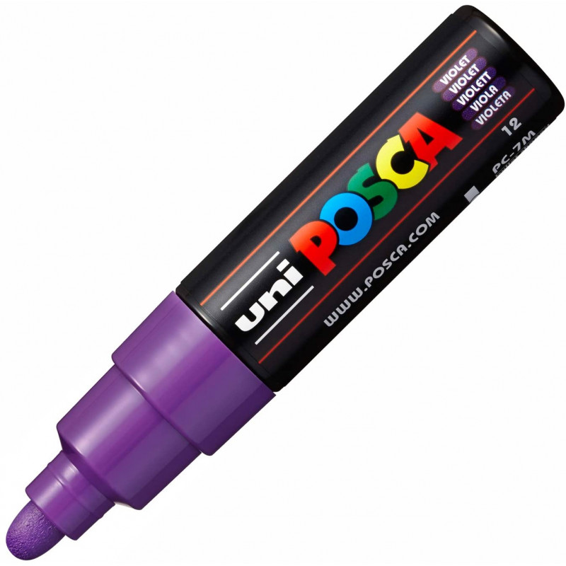 MARQUEUR POINTE LARGE CONIQUE 4.5-5.5 MM - VIOLET - PC7M - POSCA | à seulement 5,5 €
