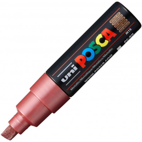 MARQUEUR POINTE LARGE BISEAUTEE - ROSE METALLIQUE - PC8K - POSCA | à seulement 5,5 €