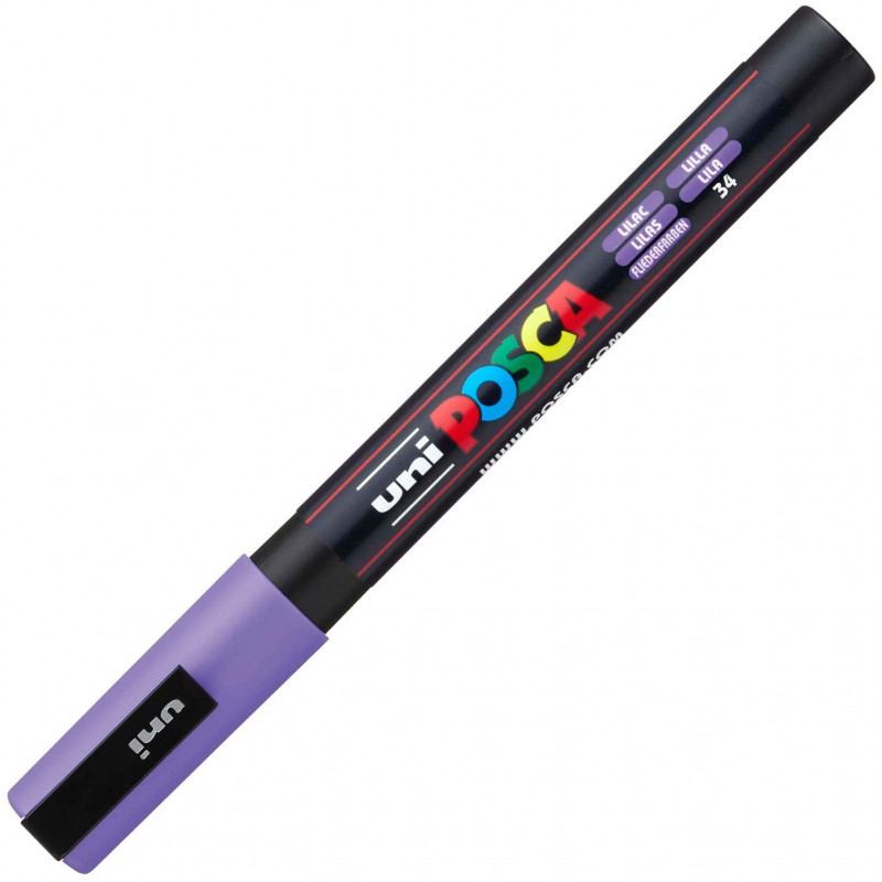 MARQUEUR POINTE FINE - LILAS - PC3M - POSCA pas cher