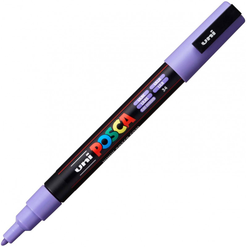 MARQUEUR POINTE FINE - LILAS - PC3M - POSCA | à seulement 3,6 €