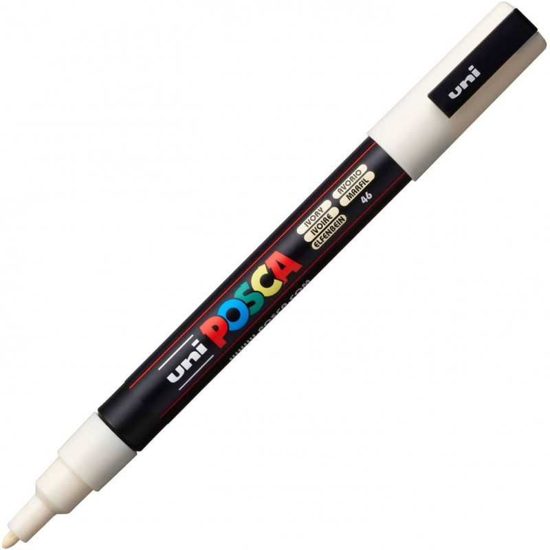 MARQUEUR POINTE FINE - IVOIRE - PC3M - POSCA | à seulement 3,6 €
