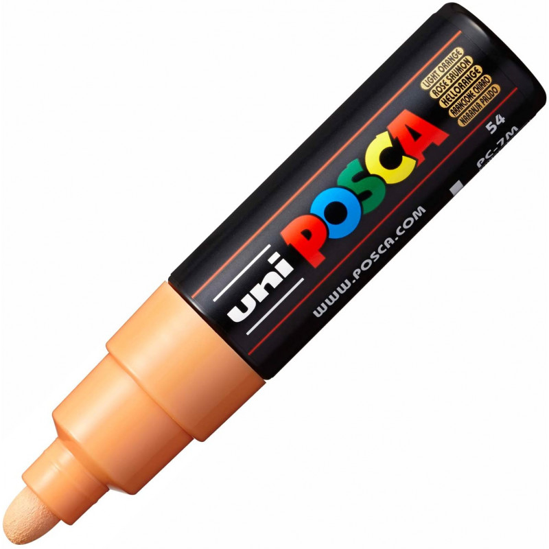 MARQUEUR POINTE LARGE CONIQUE 4.5-5.5 MM - ROSE SAUMON - PC7M - POSCA | à seulement 5,5 €