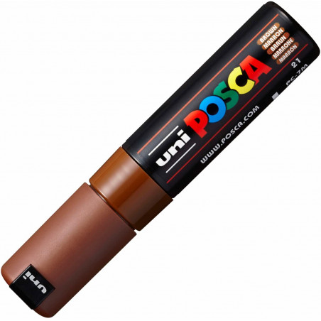 MARQUEUR POINTE LARGE CONIQUE 4.5-5.5 MM - MARRON - PC7M - POSCA pas cher