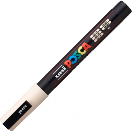 MARQUEUR POINTE FINE - BEIGE - PC3M - POSCA pas cher