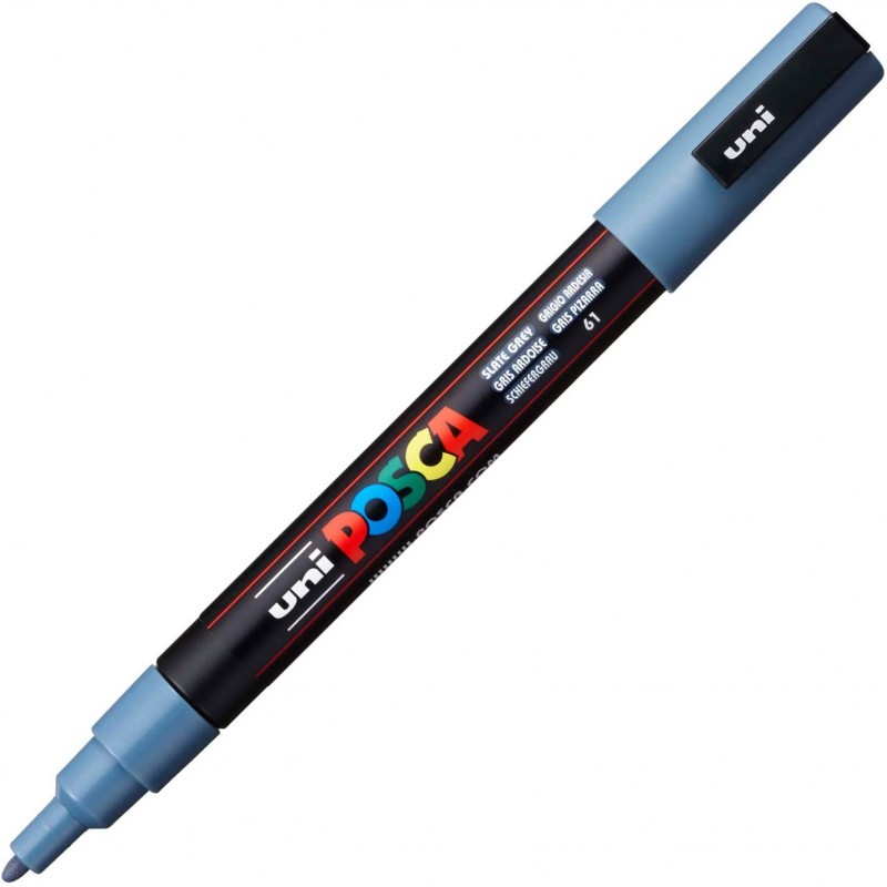 MARQUEUR POINTE FINE - GRIS ARDOISE - PC3M - POSCA | à seulement 3,6 €