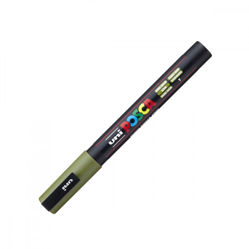 MARQUEUR POINTE FINE - VERT KAKI - PC3M - POSCA pas cher