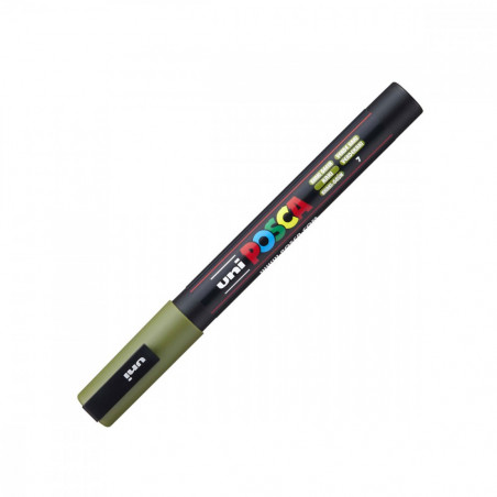 MARQUEUR POINTE FINE - VERT KAKI - PC3M - POSCA pas cher