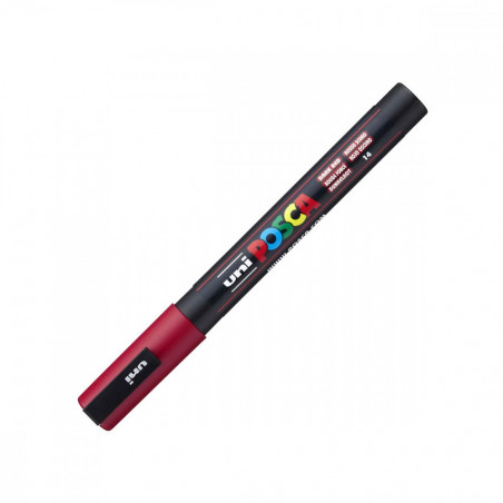 MARQUEUR POINTE FINE - ROUGE FONCE - PC3M - POSCA pas cher