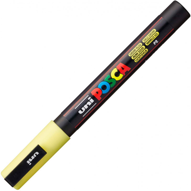 MARQUEUR POINTE FINE - JAUNE SOLEIL - PC3M - POSCA pas cher