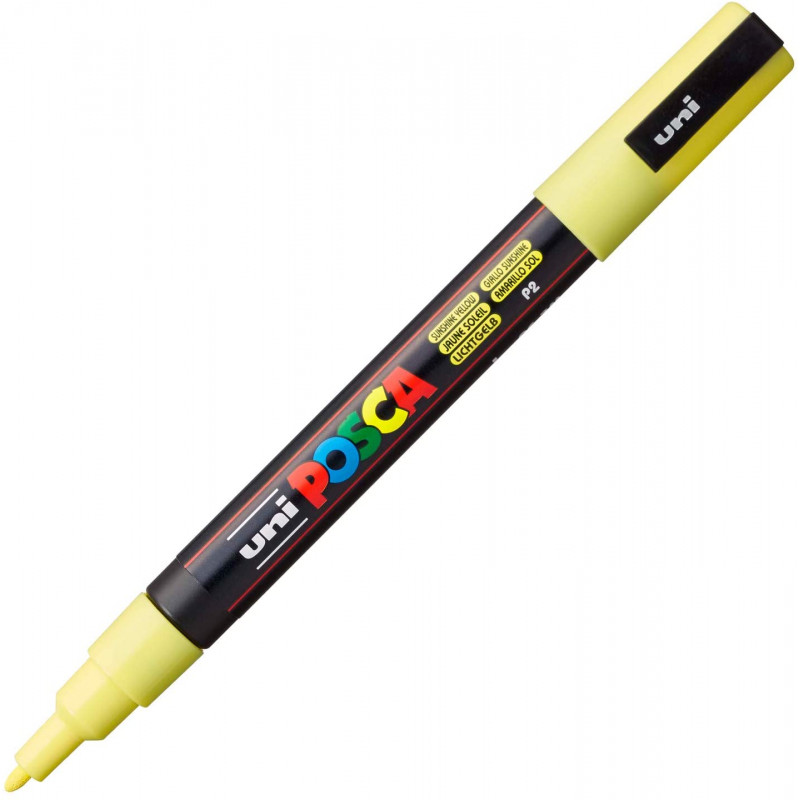 MARQUEUR POINTE FINE - JAUNE SOLEIL - PC3M - POSCA | à seulement 3,6 €
