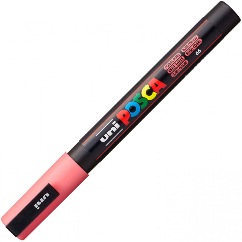 MARQUEUR POINTE FINE - CORAIL - PC3M - POSCA pas cher