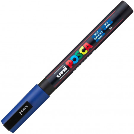 MARQUEUR POINTE FINE - BLEU FONCE - PC3M - POSCA pas cher