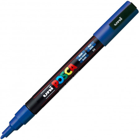 MARQUEUR POINTE FINE - BLEU FONCE - PC3M - POSCA | à seulement 3,6 €