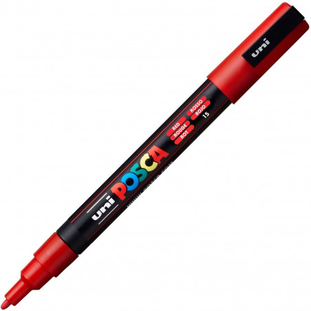 MARQUEUR POINTE FINE - ROUGE - PC3M - POSCA | à seulement 3,6 €