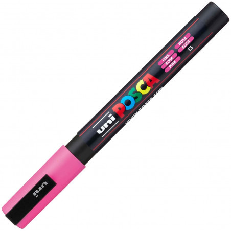 MARQUEUR POINTE FINE - ROSE - PC3M - POSCA pas cher