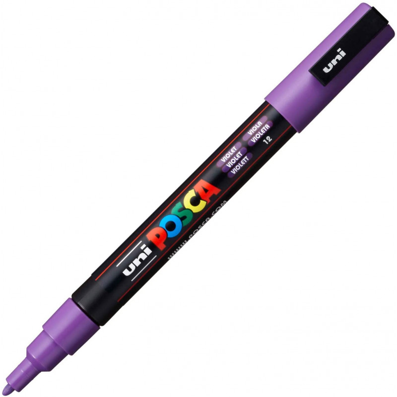 MARQUEUR POINTE FINE - VIOLET - PC3M - POSCA | à seulement 3,6 €