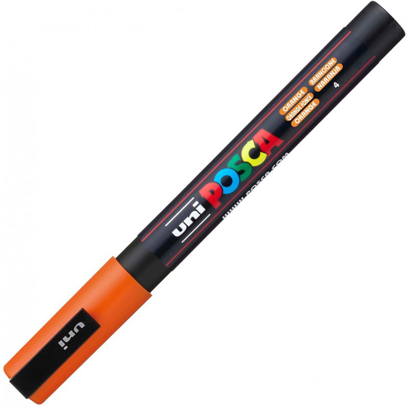 MARQUEUR POINTE FINE - ORANGE FONCE - PC3M - POSCA pas cher