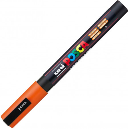 MARQUEUR POINTE FINE - ORANGE FONCE - PC3M - POSCA pas cher
