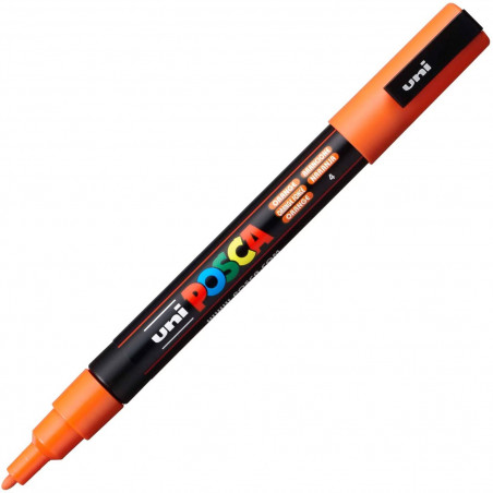 MARQUEUR POINTE FINE - ORANGE FONCE - PC3M - POSCA | à seulement 3,6 €