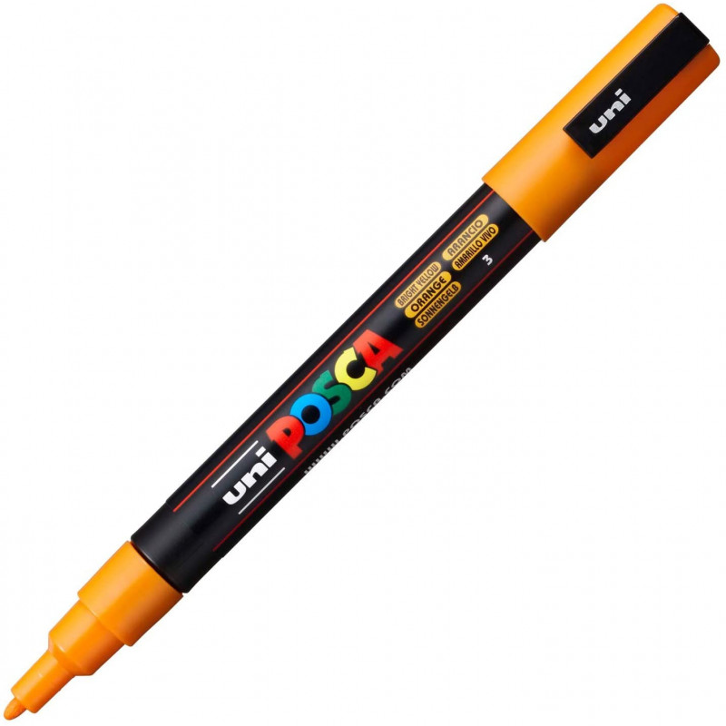 MARQUEUR POINTE FINE - ORANGE - PC3M - POSCA | à seulement 3,6 €