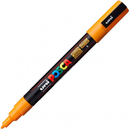 MARQUEUR POINTE FINE - ORANGE - PC3M - POSCA | à seulement 3,6 €