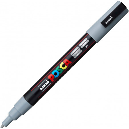 MARQUEUR POINTE FINE - GRIS - PC3M - POSCA | à seulement 3,6 €
