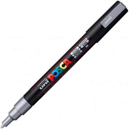 MARQUEUR POINTE FINE - ARGENT - PC3M - POSCA | à seulement 3,6 €