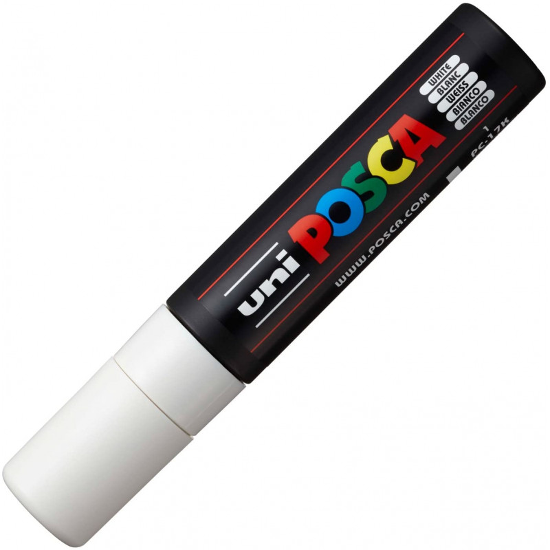 MARQUEUR POINTE EXTRA-LARGE - BLANC - PC17K - POSCA pas cher